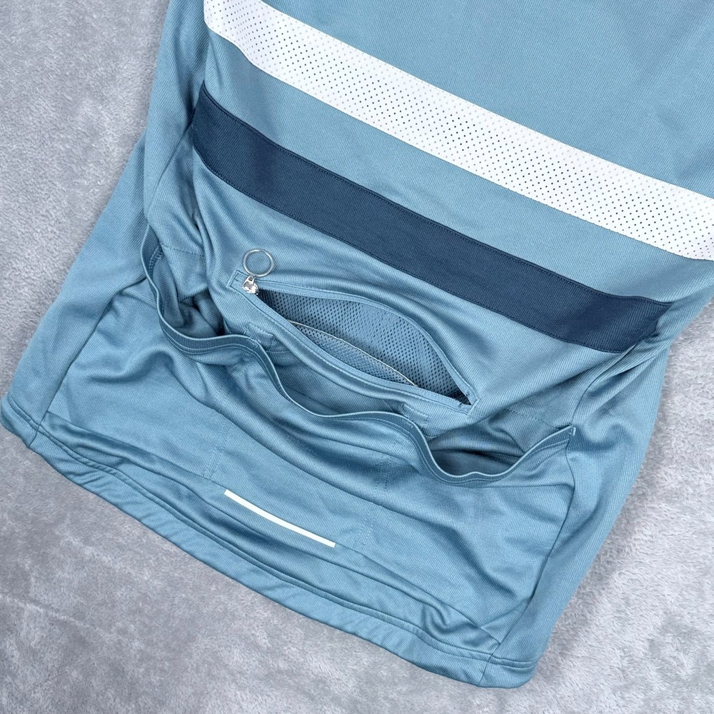 Rapha Brevet Cycling Jersey Mens Medium Blue Full Zip Short Sleeve Reflective - Picture 5 of 10